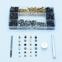 아유디 리벳세트+기구 180T-480T 리벳단추 가죽공예 DIY 재료 도구 공예키트, 리벳+기구480T