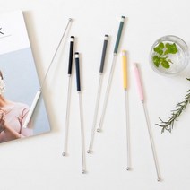 SN 음료막대 실버 머들러 손님상 플레이팅 커피막대 예쁜 롱티스푼, 블랙