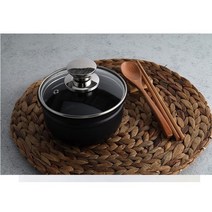 더리치 블랙 세라믹코팅 칼라 스텐 뚝배기 양수냄비 14cm, 없음