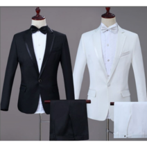 남자 정장 세트 턱시도 가수 공연 무대 합창단 콘서트 결혼식 의상
