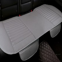 인더카 2열 사계절 포켓가죽방석 뒷좌석 시트커버, 그레이, 1개