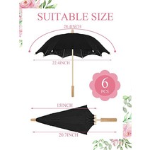 Kajaia 6피스 레이스 파라솔 우산 웨딩 레이스 파라솔 우산 빈티지 레이스 .. 정품보장