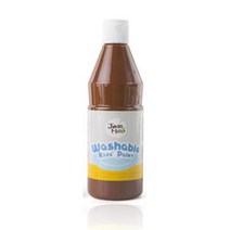 유아용 핑거 페인팅 워셔블 페인트(갈색) 물감 어린이집교구 학습교구 드로잉 그림그리기 놀이