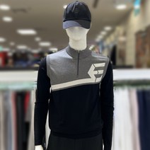 [엘르골프] 가을신상 남성 로고 배색 목크넥 스웨터 6I53451