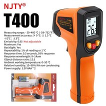 njty 디지털 적외선 온도계 -50 600℃ 레이저 termometro 고온계 총 비접촉 레이저 온도 측정기 산업용 도구, t400, 01 T400
