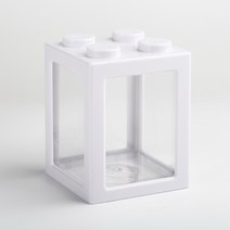둥근어항 벽걸이 사각 일체형 아크릴 수초 베타 원형 어항 미니 여러 가지 빛깔의 쌓을, 하얀