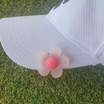 실리콘 볼마커 핑크리본 플라워 볼마커 햇클립포함 개별포장 선물용, 핑크 플라워