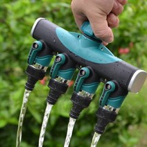 4구 호스분배기 아연합금 호스연결기 커넥터 조경원예, 호스분배기4구