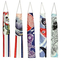 바람자루 윈드삭 풍향기 일본 nobori koinobori carp streamer windsock fish flag kite 레스토랑 장식 koinobori colorful, 140cm 블랙 화이트