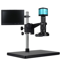 꾹미 HDMI USB 산업용 디지털 비디오 현미경 카메라 수리 납땜용 D 링 라이트 C 마운트 렌즈 120X 300X 줌, 05 With d_01 120X