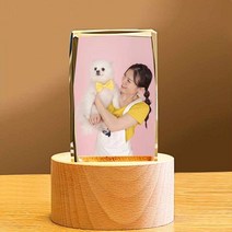 커플 결혼 생일 사진액자 크리스탈, 트럼펫 크리스털 램프, 5인치