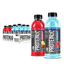 Protein2o 프로틴 워터 플러스 에너지 500ml 12개 버라이어티 팩 15g 유청 단백질 스포츠 헬스 음료