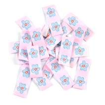 50pcs 혼합 꽃 패턴 자수 레이블 바느질 액세서리 가방 구두 태그 공예 용품 CP3269, 06 5