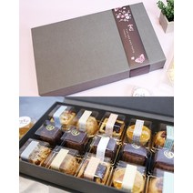 (BOX) 그레이 화과자박스 15구