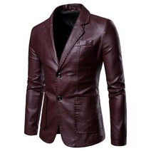 남자 가죽 자켓 봄 가을 캐주얼 얇은 정장 재킷 상의 mens leather jacket KB0199