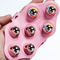 띵띵바디 림프순환마사지 셀룰라이트제거 마사지볼 구슬 승모근 어깨 다리, 스틸+스틸 림프순환마사지, 1개