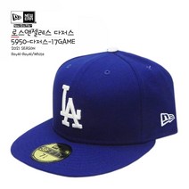 뉴에라 [슈즈네][정품] MLB 어센틱 로스앤젤레스 다저스 게임 야구모자 사이즈캡 59FIFTY 메이저리그 선수모자