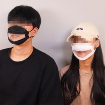 입보이는 입 뚫린 투명 립 마스크 선생님 강사 연예인 립리딩마스크 투명마스크 물놀이마스크 입모양마스크, 사각형화이트