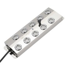 안개생성기 분수대 연기발생기 물안개 분무기, 3헤드 분무판+방수 전원 공급 장치