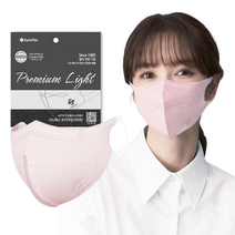 시노텍스 프리미엄라이트 완벽한 숨쉬기 편안함 마스크 중형, 1개입, 50개, 베이비핑크