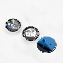 엠블럼 마크 차량용 스티커 자동차 로고 뱃지 후드 메르세데스 벤츠, 57mm, 벤츠용 매트 블랙