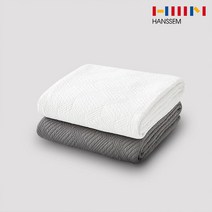 한샘 심플 코튼 스프레드 S 침대패드 순면 목화솜 이불, 화이트