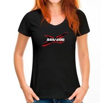 새로운 Seadoo 팀 로고 티셔츠 S 2Xl 011738 152628, 엑스, 여성 블랙