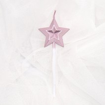 메탈릭 각진 스타 글리터 생일초 파티 케이크 특이한 이쁜 초, 핑크골드