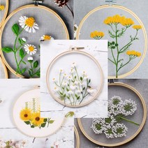 스킬자수 나의첫 프랑스자수기초 준비물 십자수가게 임산부취미 찾기, 노란꽃