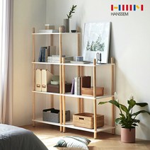 [한샘몰 PICK] 어라운드 원목 전자레인지 선반장_3단_화이트, 3단 화이트