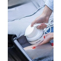 차량용커피포트 여행용전기포트, 흰색