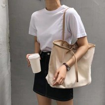 캔버스소재 빅사이즈 에코백 기저귀가방 맘스백 대용량 시장 쇼핑 숄더백