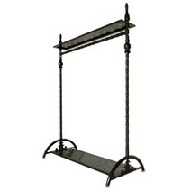 철제행거 엔틴 진열대 의류행거 행거선반 고정 조립식, 검정색 이중 보드의 길이는 1.2m