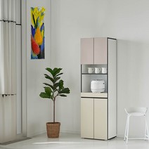 Sunshine 전자레인지수납장 선반 주방서랍장 양문형 보관함 정리함 600, 베이지
