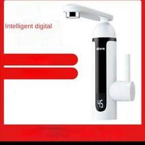 전기순간온수기 탱크 없는 스테인레스 스틸 소재 순간 온수기 수도꼭지 주방 욕실 난방 전기 220v, 02 White_02 EU
