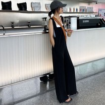 POMTOR 멜빵 바지 여자 여름 점프슈트 냉장고 바지