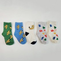 AZ03 콩베베 프렌치 도그양말 5족세트 유아동 주니어 삭스 사계절양말 국내생산