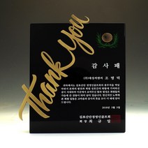 상패존 금속+블랙크리스탈 땡큐상패
