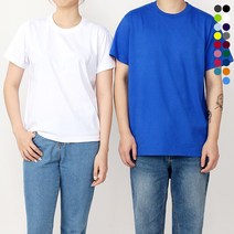 30수 남자 여자 베이직 기본 라운드 반팔 무지티 면티 흰티(17색상)