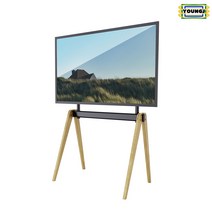 이젤형티비거치대 이젤티비스탠드 삼성 lg 42인치 75인치 원목다리티비거치대 블랙