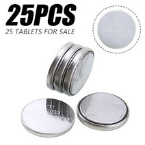 25pcs 3 볼트 CR2032 리튬 버튼 셀 배터리 원격 제어 장난감 전자 저울 시계, 없음