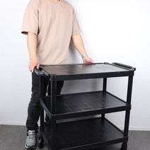 SK 서빙 카트 왜건 트롤리 식당 카트 주방 업소용 AA 중 블랙, SK서빙카트 중 블랙 (185549), 1개