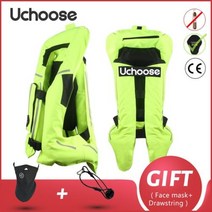 오토바이에어백 에어백슈트 보호대 오토바이 구명 조끼 에어백 uchose 반사 안전 Motocross 레이싱 승마 시스템 CE 수호자, C-Green+S