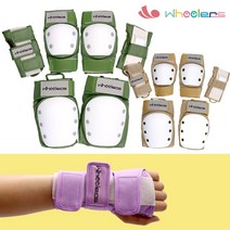 성인 여성 인라인 보호대 스케이트보드 보호장비 세트, 베이지