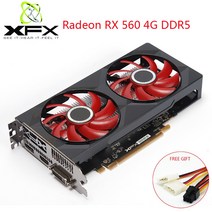 XFX Radeon RX 560 4GB DDR5 게임용 PC 비디오 카드 GPU 128 Bit RX 560D 데스크탑 그래픽 카드 컴퓨터 게이머 AMD RX560 카드