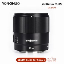 YONGNUO-YN16mm F1.8S DA DSM 렌즈 16mm 소니 E 마운트 NEX7 A6500 6300 용 대형 조리개 와이드 엔젤 프라, 한개옵션0