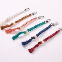 가배리본 마크라메 열쇠고리 DIYSET [레시피포함 동영상] 재료, 라이트브라운