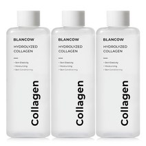 블랑카우 콜라겐 에센스 92% 콜라겐 함유 피부 탄력 수분 보습 고농축 에센스 스킨 토너 200ml, 3개