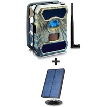 야생동물 감시 2-Pack 3G Cellular Trail Cam + Solar Panel Kit - Outdoor WiFi Full HD Wild Game Came, 한개옵션0