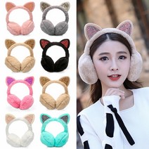 귀마개 Sequin Women Girls Outdoor Earmuff Headband for Cold Weather Ear Warmers Cat Ears Winter Warm Ea